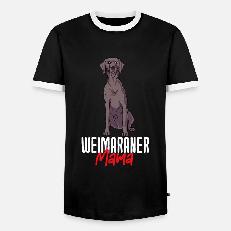 Weimaraner - Men's Ringer Shirt - black/white