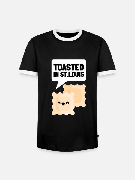 St. Louis Toasted Ravioli - Männer Kontrast-T-Shirt - Schwarz/Weiß