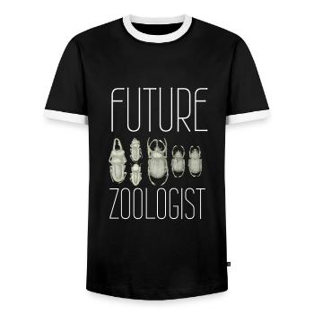 Future Zoologist Birthday Wildlife - T-shirt contrasté Homme - noir/blanc - Devant - AI Model Female 172 light (172cm) & AI Model Male 178 light (178cm)