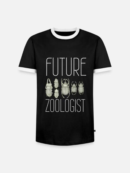 Future Zoologist Birthday Wildlife - Men's Ringer Shirt - black/white