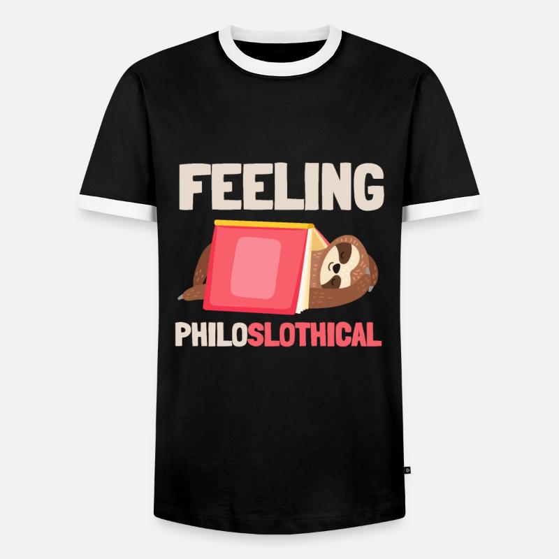 Philosophical Debate Feeling Philoslothical - Männer Kontrast-T-Shirt - Schwarz/Weiß