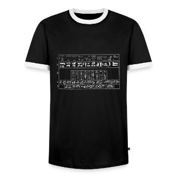Assyrian Mythology Sumerian Mesopotamia - Men's Ringer Shirt - black/white - Front - AI Model Female 172 light (172cm) & AI Model Male 178 light (178cm)