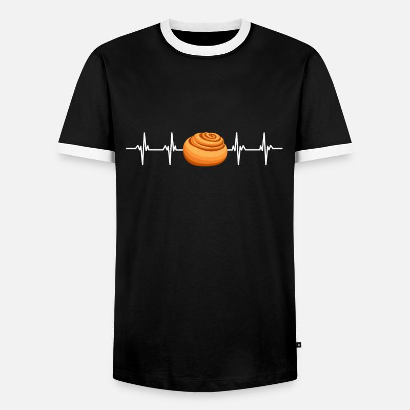 Cinnamon Roll And Cinnamon Buns - Männer Kontrast-T-Shirt - Schwarz/Weiß