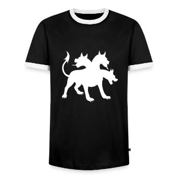 Greek Mythology Gods Ancient Greece - Men's Ringer Shirt - black/white - Front - AI Model Female 172 light (172cm) & AI Model Male 178 light (178cm)