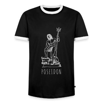 Greek Mythology Gods Ancient Greece - Männer Kontrast-T-Shirt - Schwarz/Weiß - Vorne - AI Model Female 172 light (172cm) & AI Model Male 178 light (178cm)