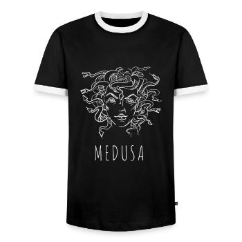 Greek Mythology Gods Ancient Greece - Männer Kontrast-T-Shirt - Schwarz/Weiß - Vorne - AI Model Female 172 light (172cm) & AI Model Male 178 light (178cm)