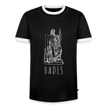 Greek Mythology Gods Ancient Greece - Men's Ringer Shirt - black/white - Front - AI Model Female 172 light (172cm) & AI Model Male 178 light (178cm)