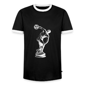 Greek Mythology Gods Ancient Greece - Männer Kontrast-T-Shirt - Schwarz/Weiß - Vorne - AI Model Female 172 light (172cm) & AI Model Male 178 light (178cm)