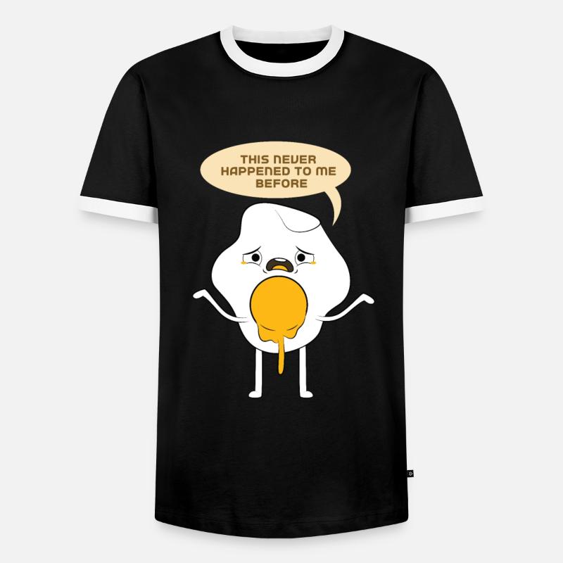Egg funny, come quickly - Men's Ringer Shirt - black/white