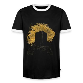 Reading For Girls - Juste une fille amoureuse d’elle - T-shirt contrasté Homme - noir/blanc - Devant - AI Model Female 172 light (172cm) & AI Model Male 178 light (178cm)