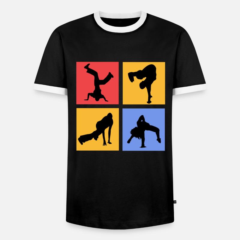 Breakdancing - Men's Ringer Shirt - black/white