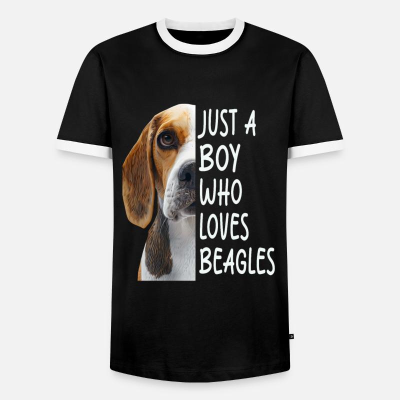 Beagle - Men's Ringer Shirt - black/white
