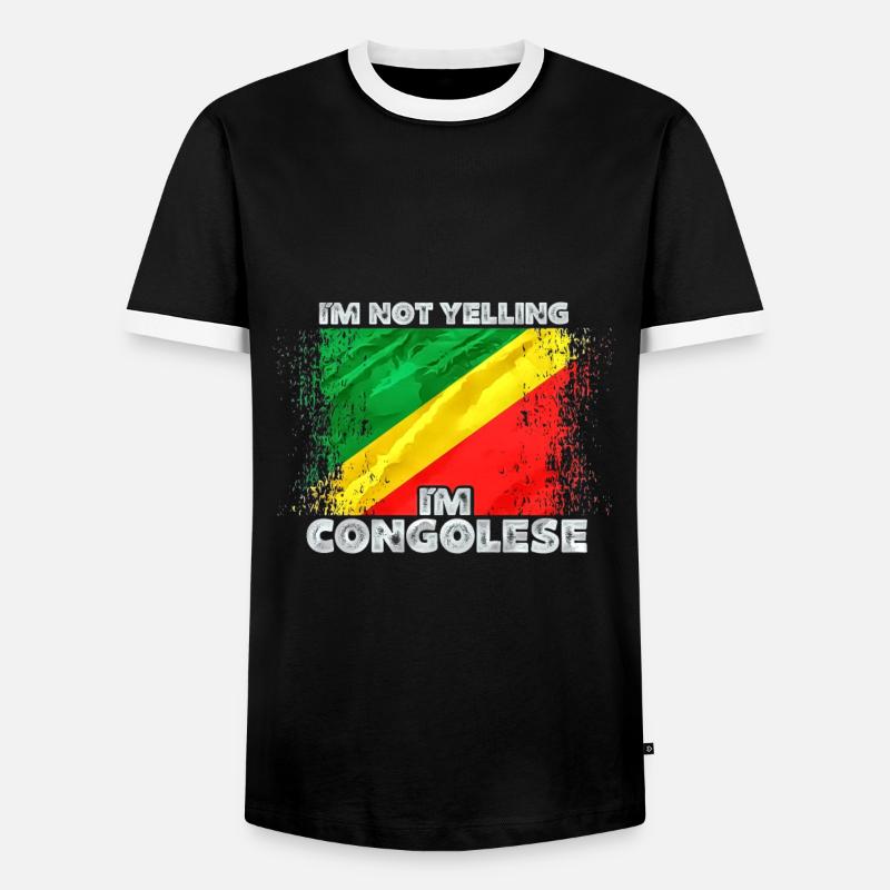 Congo - Men's Ringer Shirt - black/white