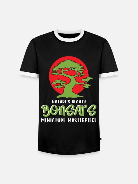 Bonsai Tree - Männer Kontrast-T-Shirt - Schwarz/Weiß
