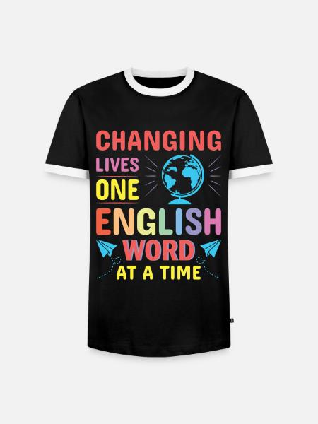 ESL-Lehrer ESL Unterricht - Männer Kontrast-T-Shirt - Schwarz/Weiß