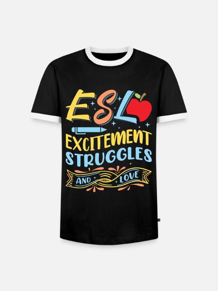 ESL-Lehrer ESL Unterricht - Männer Kontrast-T-Shirt - Schwarz/Weiß