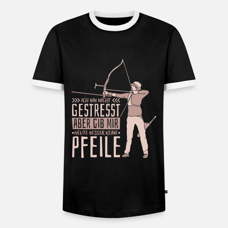 Archer Archery Archery Arrow - Men's Ringer Shirt - black/white
