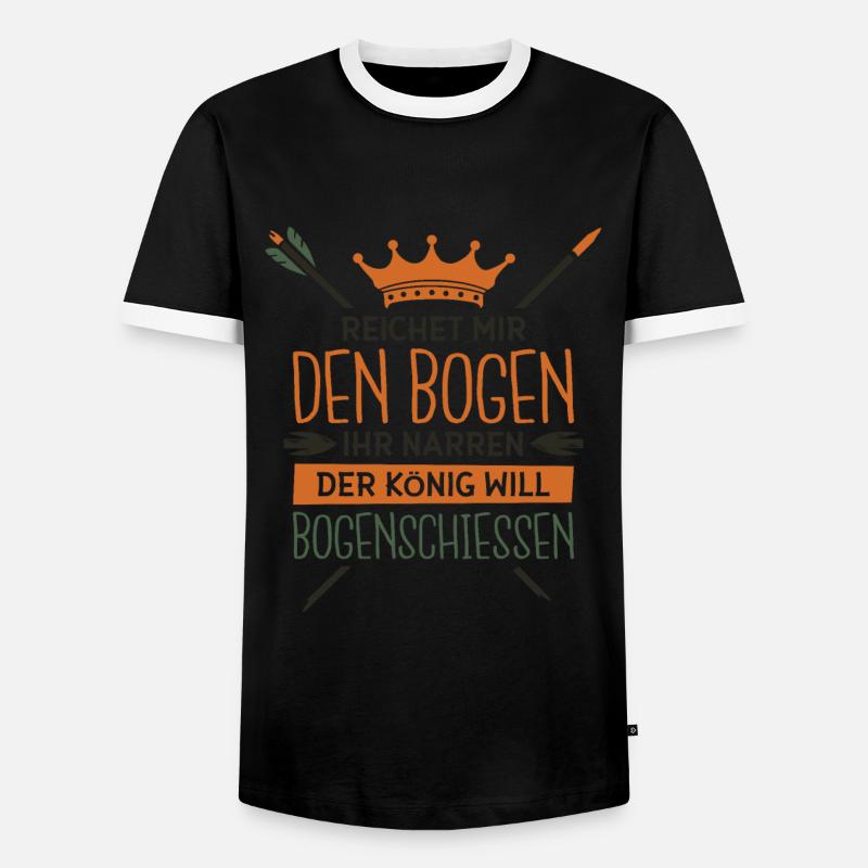 Bogen Bogensport Bogenschießen Bogenschütze - Männer Kontrast-T-Shirt - Schwarz/Weiß