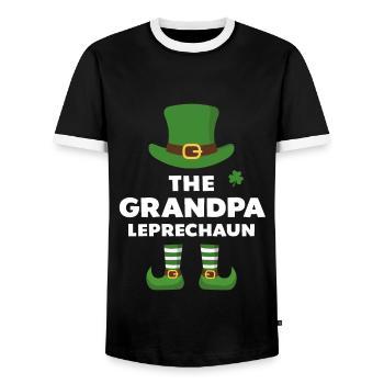 Le grand-père Leprechaun - T-shirt contrasté Homme - noir/blanc - Devant - AI Model Female 172 light (172cm) & AI Model Male 178 light (178cm)