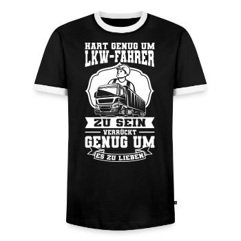 Big Rig Trucker Driving Job LKW-Fahrer Trucking - Männer Kontrast-T-Shirt - Schwarz/Weiß - Vorne - AI Model Female 172 light (172cm) & AI Model Male 178 light (178cm)