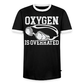 Moniteur de natation Natation Nageurs - T-shirt contrasté Homme - noir/blanc - Devant - AI Model Female 172 light (172cm) & AI Model Male 178 light (178cm)