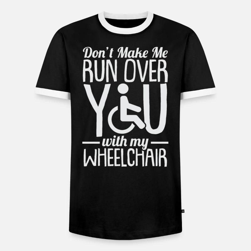 Rollstuhl Rollstuhlfahrer Rollstuhlfahrerin Design - Männer Kontrast-T-Shirt - Schwarz/Weiß
