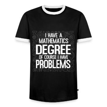 Mathématicien Mathe maths Maths Problèmes - T-shirt contrasté Homme - noir/blanc - Devant - AI Model Female 172 light (172cm) & AI Model Male 178 light (178cm)