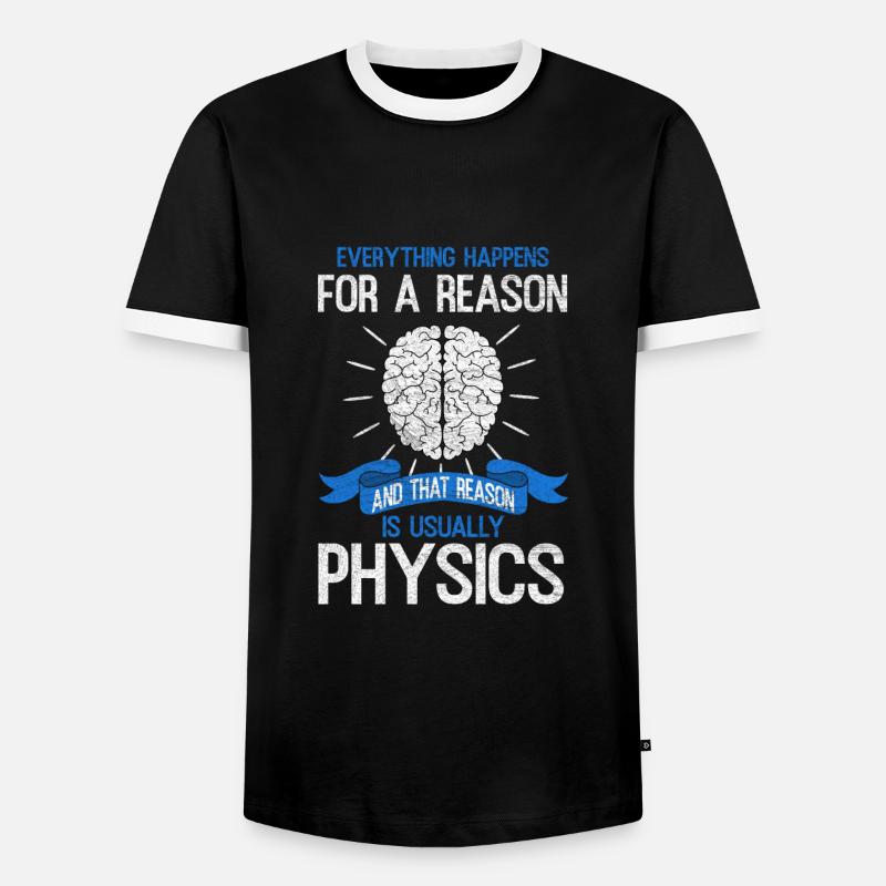 physics - Men's Ringer Shirt - black/white