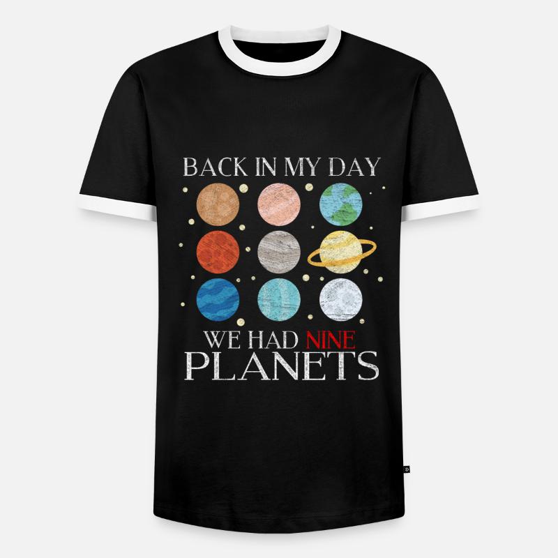 Planet Pluto - Men's Ringer Shirt - black/white