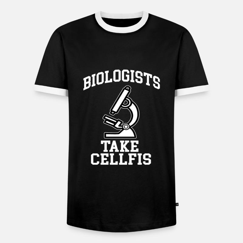 science - Men's Ringer Shirt - black/white