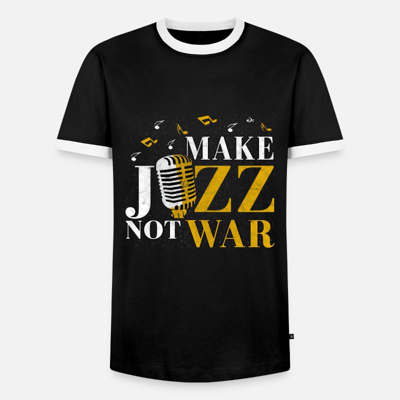 jazz - Men's Ringer Shirt - black/white