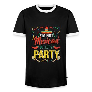 Mexiko - Männer Kontrast-T-Shirt - Schwarz/Weiß - Vorne - AI Model Female 172 light (172cm) & AI Model Male 178 light (178cm)