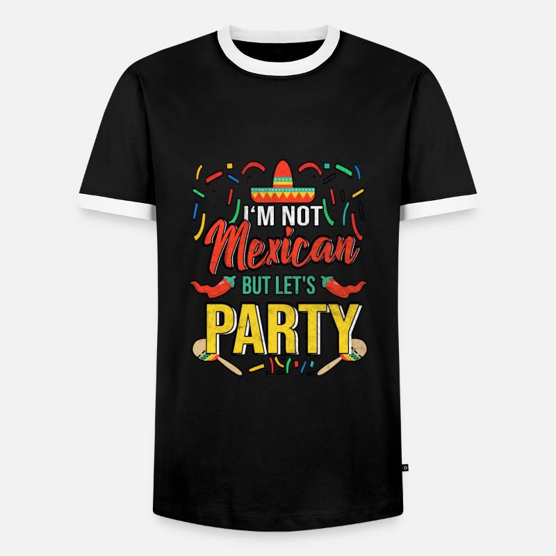 Mexico - Men's Ringer Shirt - black/white