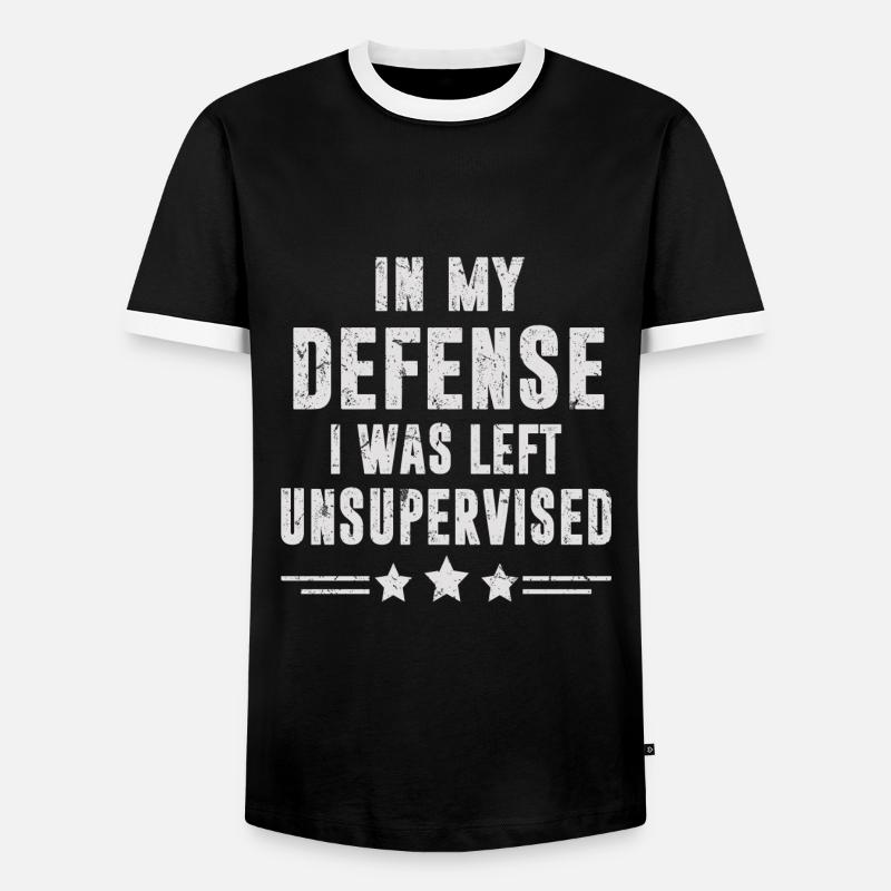 sarcasm - Men's Ringer Shirt - black/white