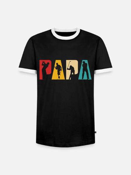 Golf dad - Men's Ringer Shirt - black/white