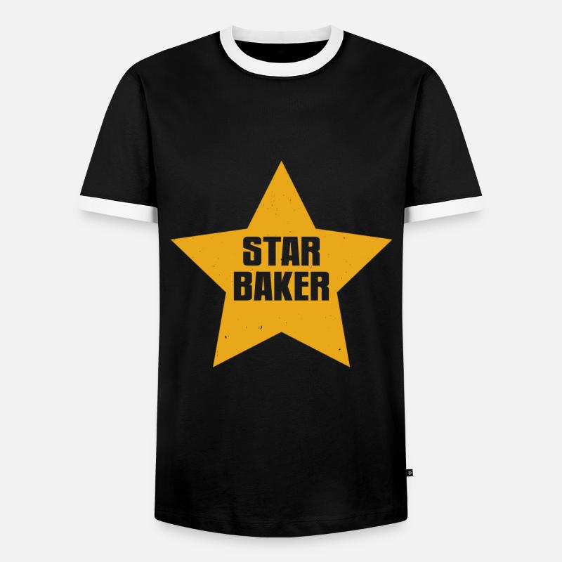 Star Baker - Männer Kontrast-T-Shirt - Schwarz/Weiß