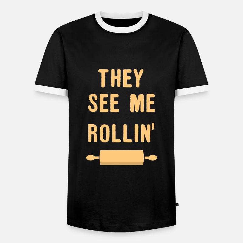 Baking bakers bakery - Men's Ringer Shirt - black/white