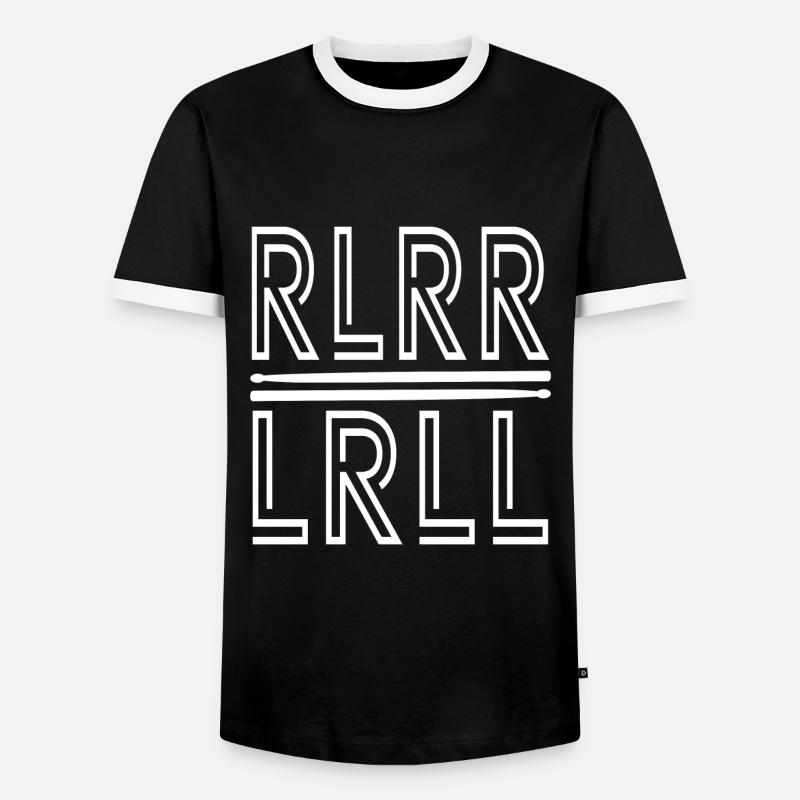 Drummer drummer - Men's Ringer Shirt - black/white