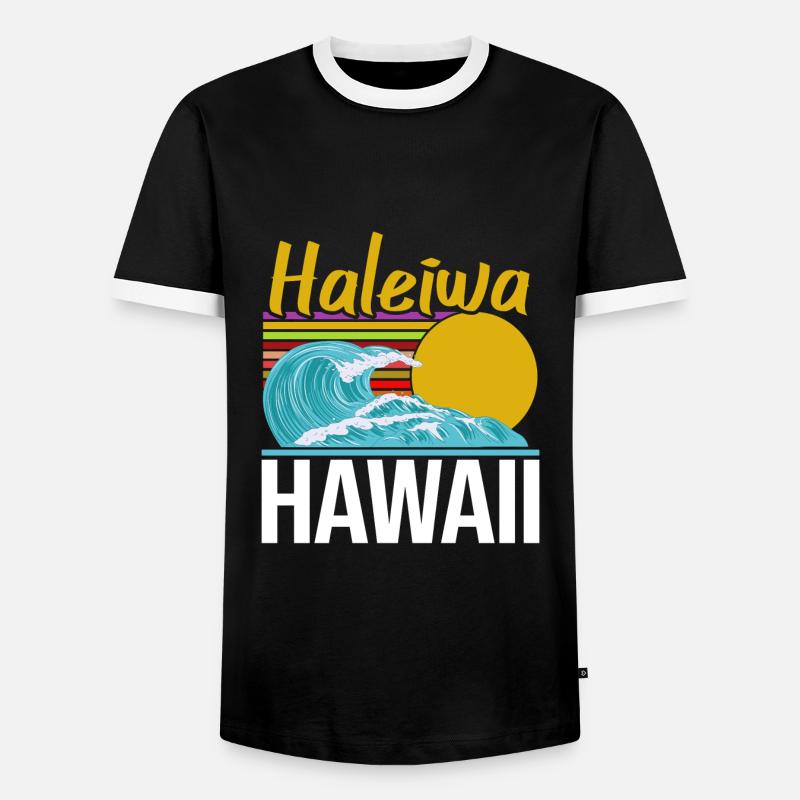 Hawaii - Men's Ringer Shirt - black/white