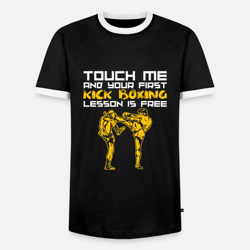 Kickboxing Kickboxer - Men's Ringer Shirt - black/white