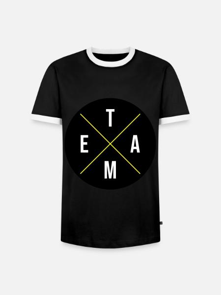 Cercle d’équipe - T-shirt contrasté Homme - noir/blanc