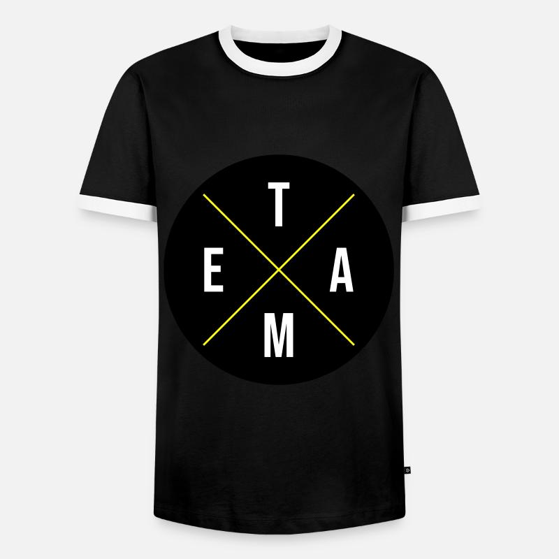 Team Circle - Men's Ringer Shirt - black/white