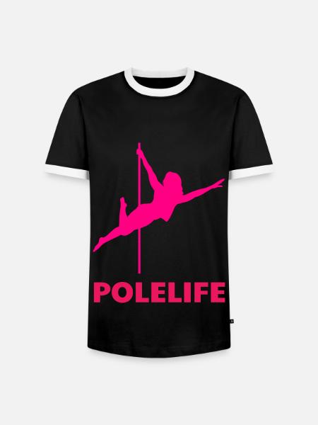Pole Dance Stangentänzerin - Männer Kontrast-T-Shirt - Schwarz/Weiß