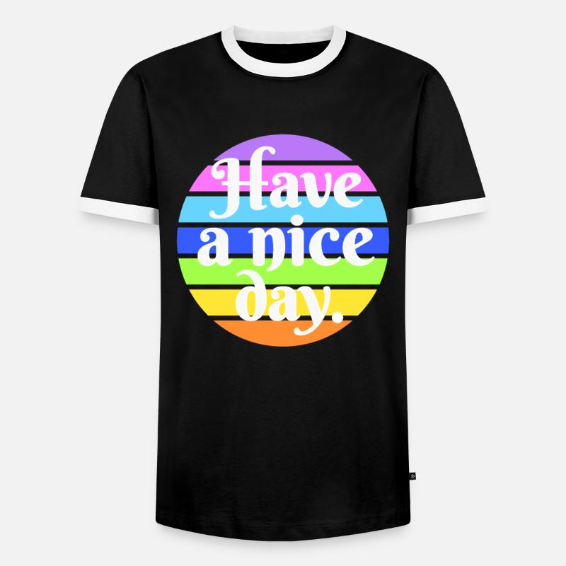 Have a nice day - Männer Kontrast-T-Shirt - Schwarz/Weiß