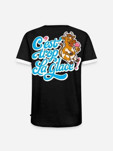 C'est trop la glace ! - T-shirt contrasté Homme - noir/blanc