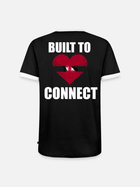 Built to Love Connect - Männer Kontrast-T-Shirt - Schwarz/Weiß