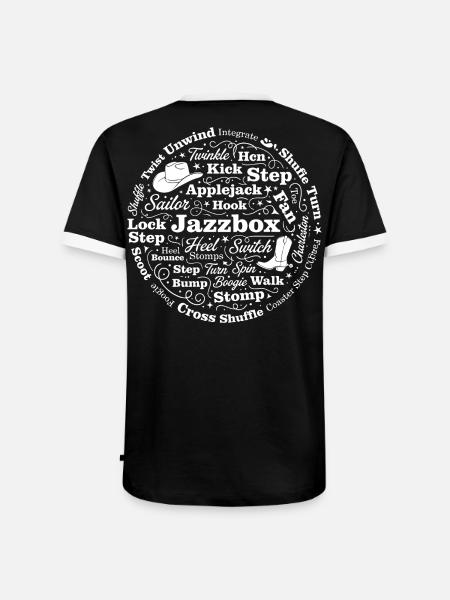 Line Dance Fan - Men's Ringer Shirt - black/white