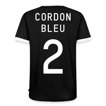 Cordon Bleu 2 - T-shirt contrasté Homme - noir/blanc - Dos - AI Model Male 178 light (178cm)
