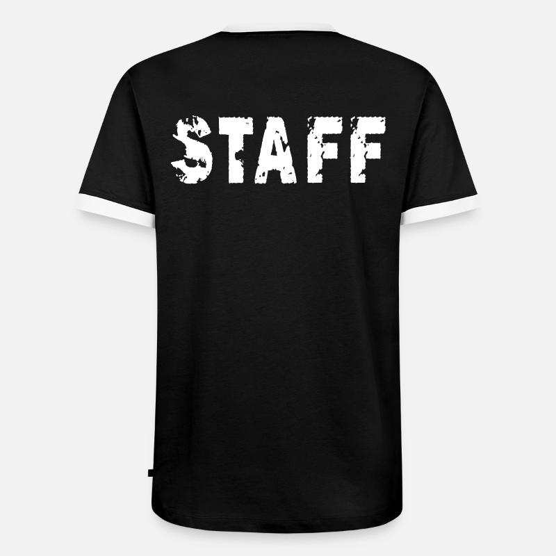 Staff Team Technik Security Aide de construction - T-shirt contrasté Homme - noir/blanc