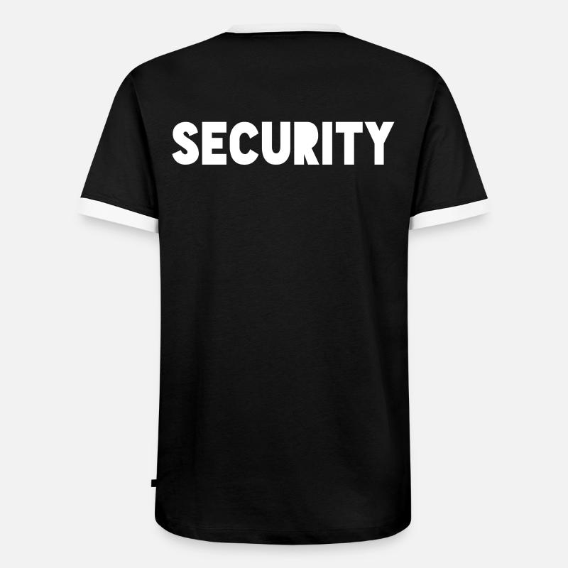 Security - Männer Kontrast-T-Shirt - Schwarz/Weiß